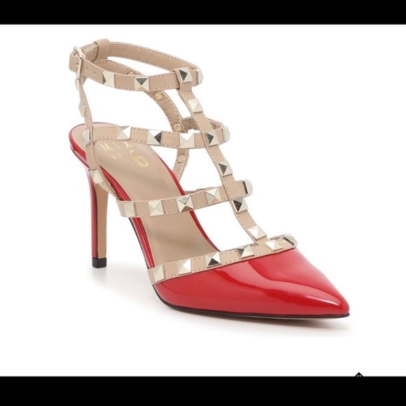 Gorgeous red kitten heels  very comfortable heels brand new - Picture 3 of 4